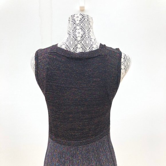 H&M Glitter Bodycon Dress Black/Rainbow Size M - Picture 5 of 7